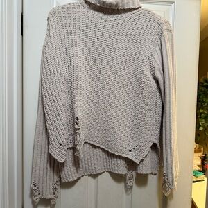 POL Cream Turtleneck Sweater